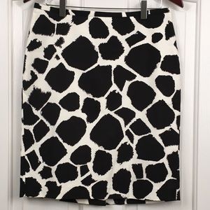 Loft Animal Print Pencil Skirt